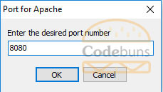 desired port number for Apache WAMPSERVER