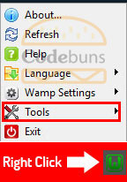 WAMPSERVER right click tools