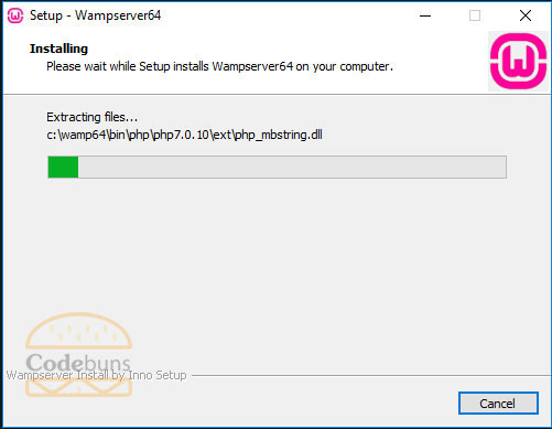 wampserver begin installation 2