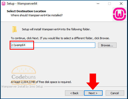 wampserver installation path