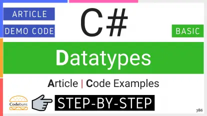 C# DataTypes - Codebuns