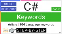 C# Keywords