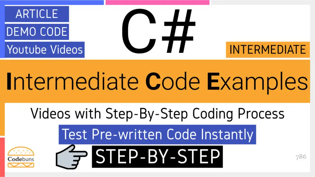 C# Intermediate Code Examples